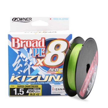 Pintas Valas Owner Broad PE X8 Kizuna Chartreuse