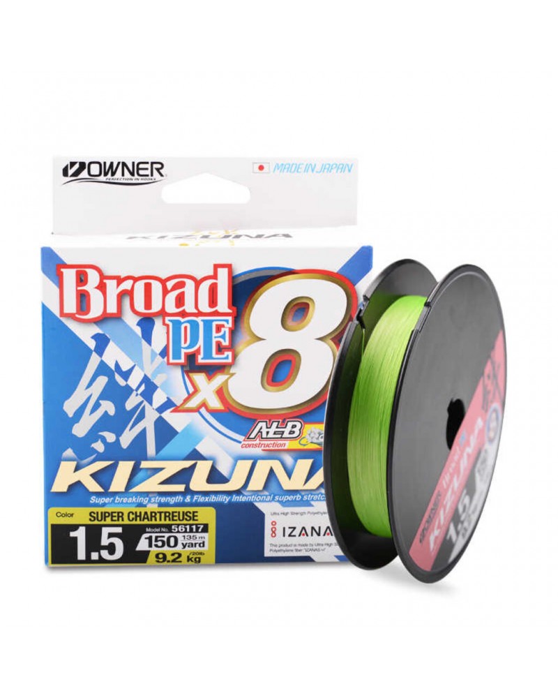 Pintas Valas Owner Broad PE X8 Kizuna Chartreuse