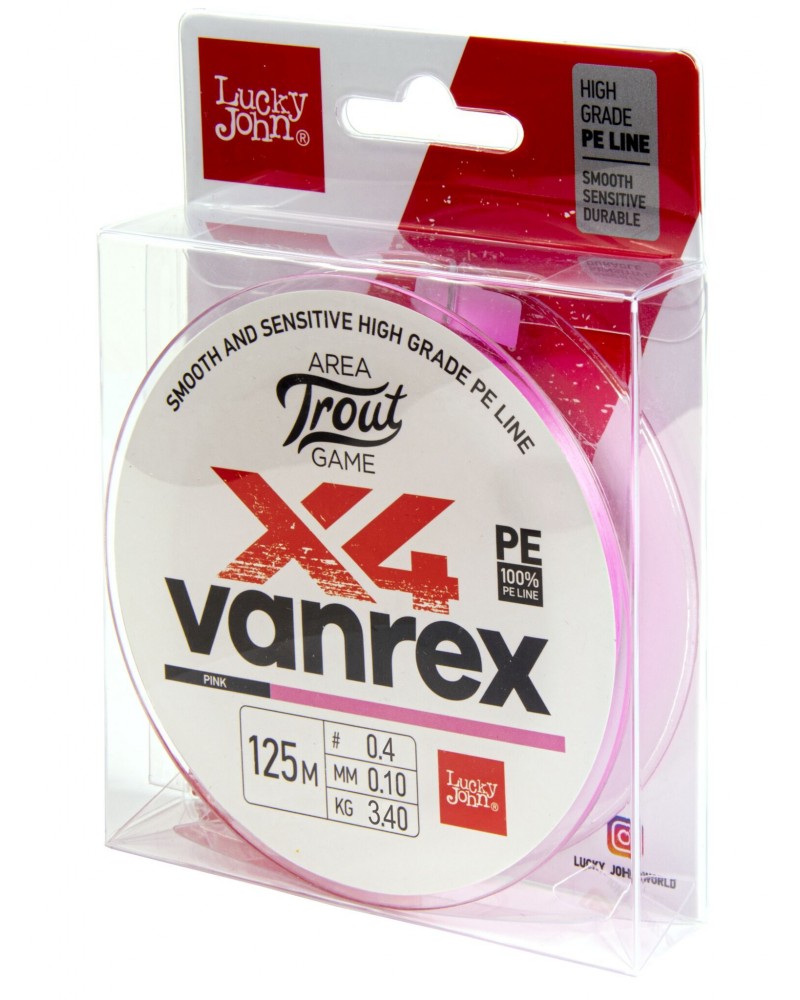 Pintas valas Lucky John Vanrex X4 ATG Pink 125m