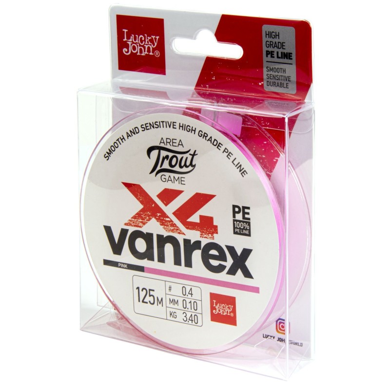 Pintas valas Lucky John Vanrex X4 ATG Pink 125m