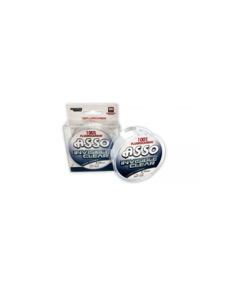 Fluorokarbono valas Asso Invisible Clear 50m