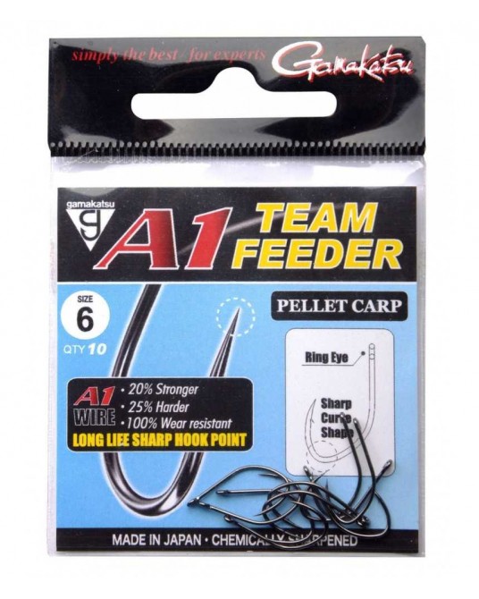 Kabliukai Gamakatsu A1 Team Feeder Pellet Carp
