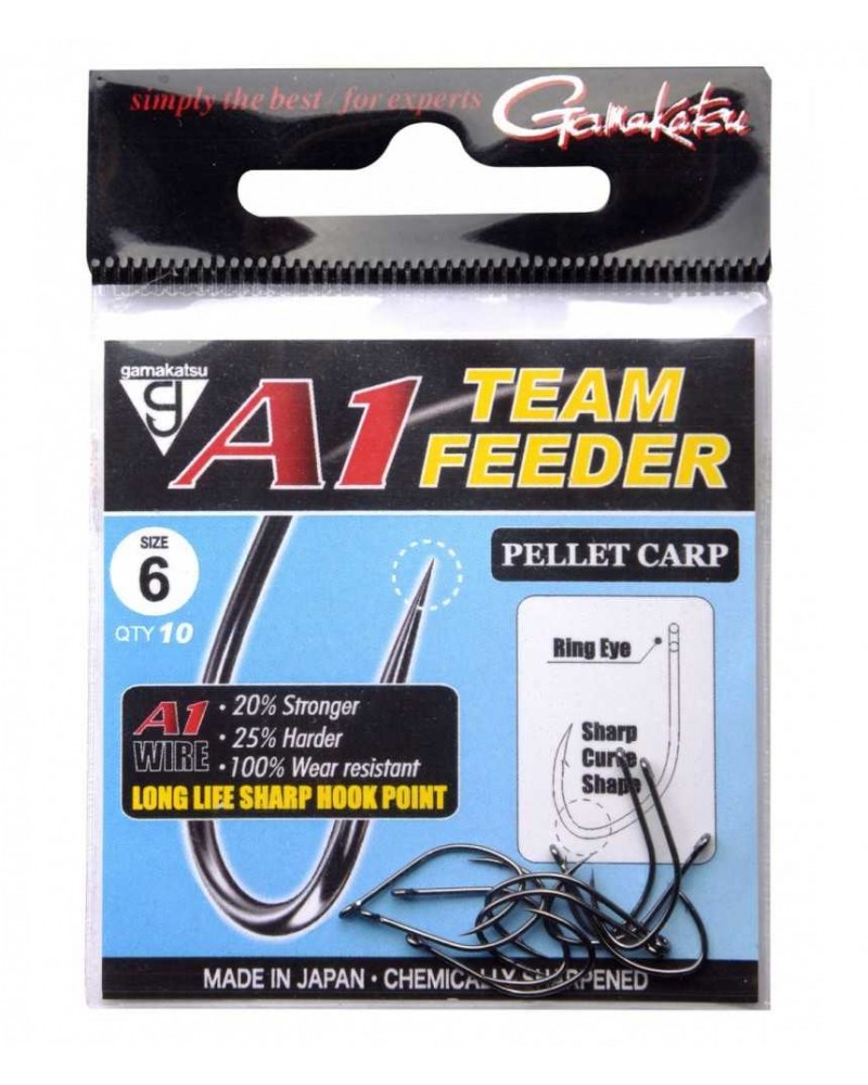 Kabliukai Gamakatsu A1 Team Feeder Pellet Carp