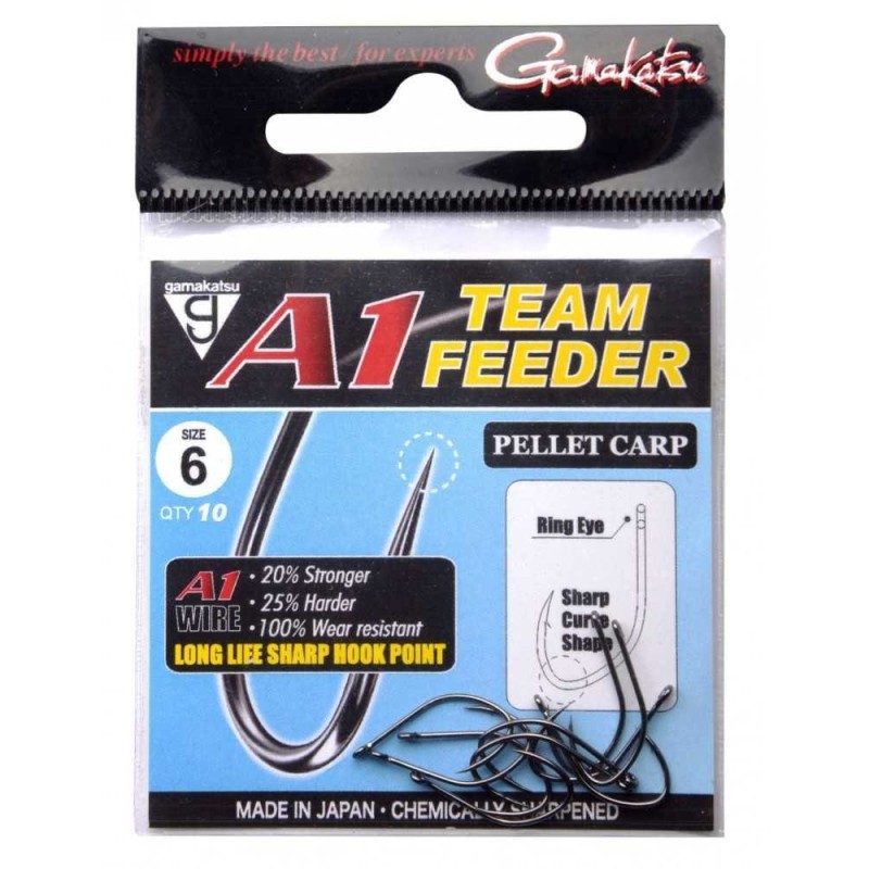 Kabliukai Gamakatsu A1 Team Feeder Pellet Carp