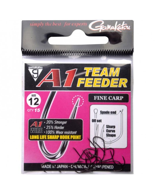 Kabliukai Gamakatsu A1 Team Feeder Fine Carp