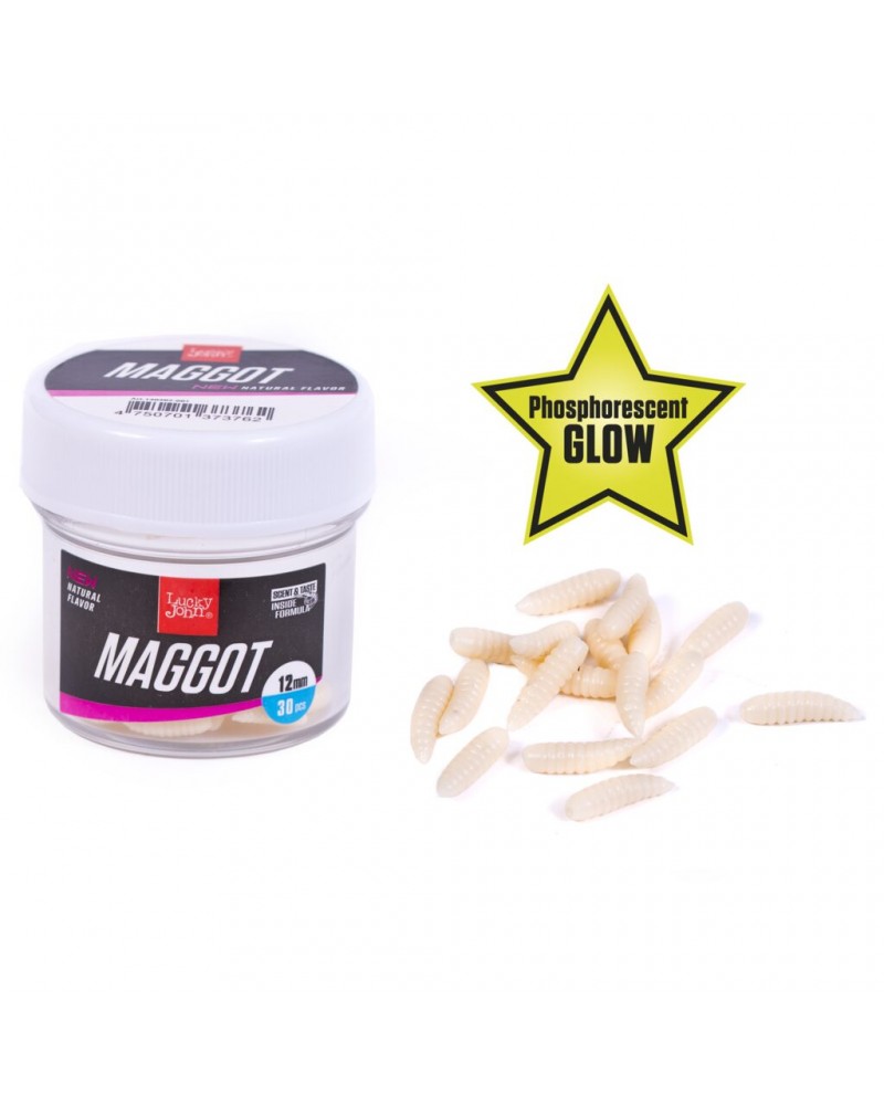 Masalas dirbtinis Lucky John Maggot 12 mm Fluo