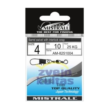 Suktukai Mistrall Barrel Swivel with Interlock Snap