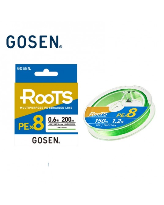 Pintas valas Gosen Roots PE X8 Light Green