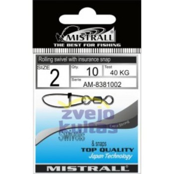 Suktukai Mistrall Rolling Swivel with Insurance Snap
