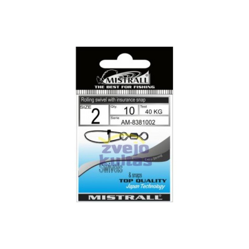 Suktukai Mistrall Rolling Swivel with Insurance Snap