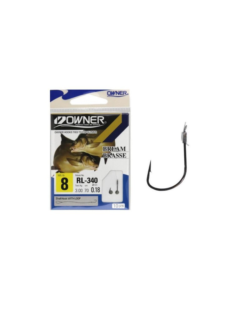 Kabliukai su pavadėliu Owner Bream RL-340