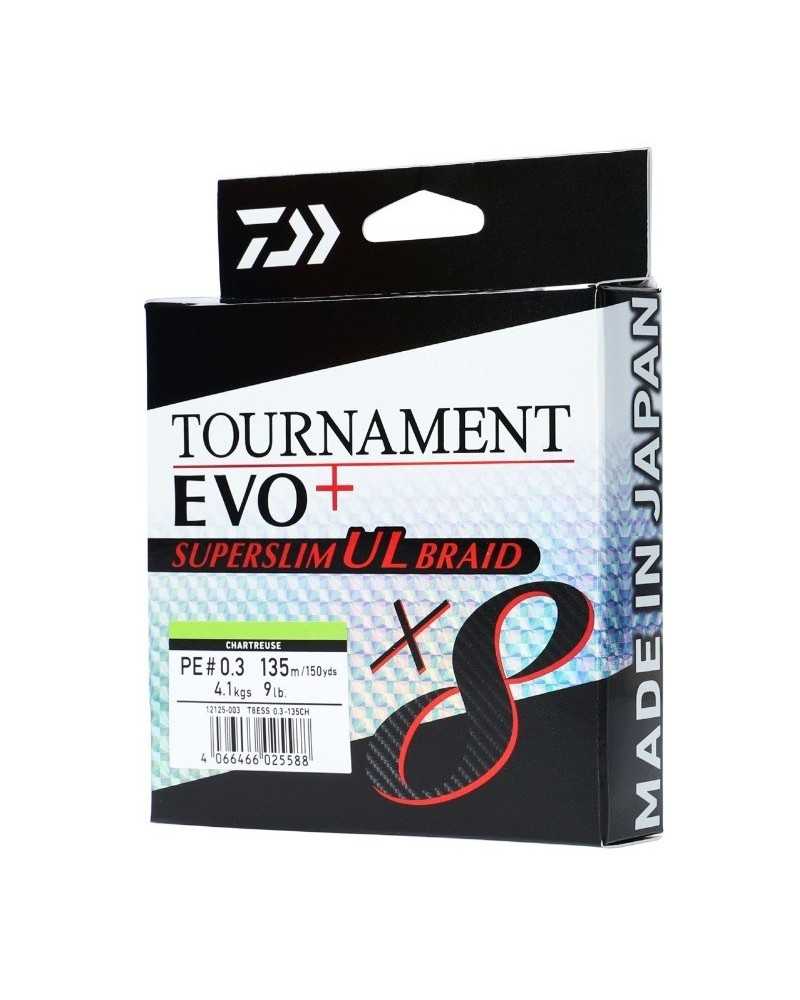 Pintas valas Daiwa TOURNAMENT X8 BRAID EVO+ SuperSlim UL