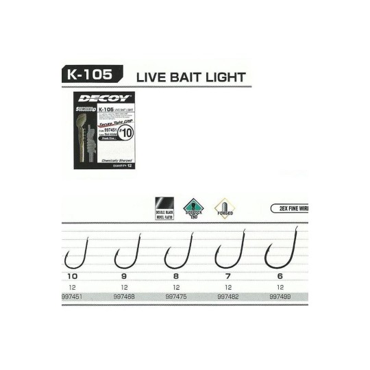 Kabliukai Decoy K-105 Live Bait Light
