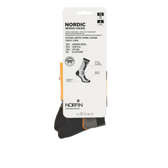 Kojinės Norfin Nordic Merino Hiking Crew Kojinės Norfin Nordic Merino Hiking Crew