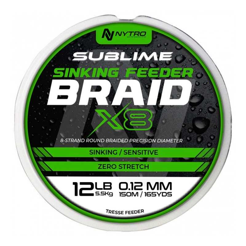 Pintas Valas Nytro Sublime X8 Sinking Feeder Braid 150m Pintas Valas Nytro Sublime X8 Sinking Feeder Braid 150m