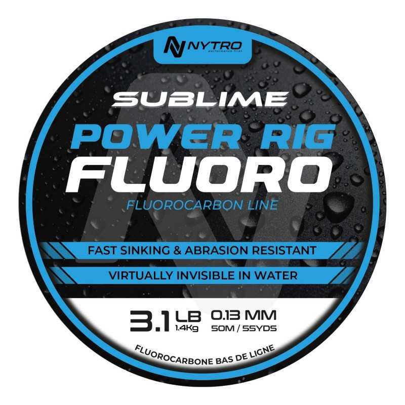 Valas Nytro Sublime Power Rig Fluoro 50m Valas Nytro Sublime Power Rig Fluoro 50m