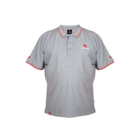 Marškinėliai Nytro Light Marl Grey Polo Shirt Marškinėliai Nytro Light Marl Grey Polo Shirt