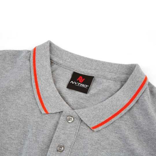 Marškinėliai Nytro Light Marl Grey Polo Shirt Marškinėliai Nytro Light Marl Grey Polo Shirt