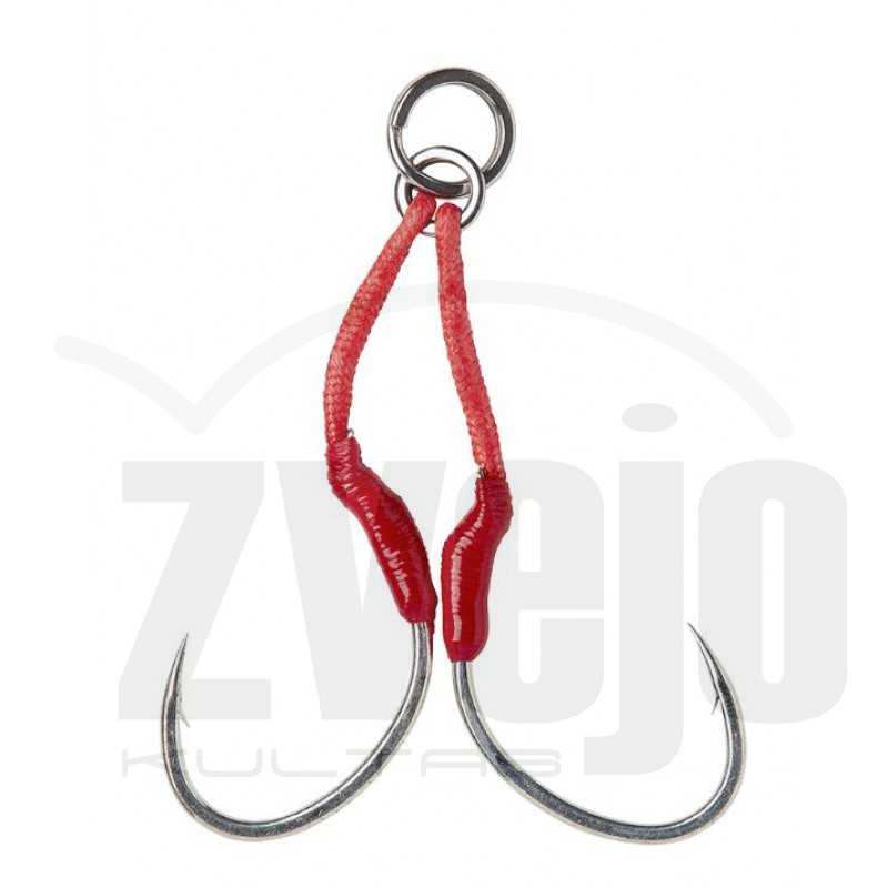 Kabliukai Savage gear Bloody Assist Hook SJ 3/0 2vnt double Kabliukai Savage gear Bloody Assist Hook SJ 3/0 2vnt double