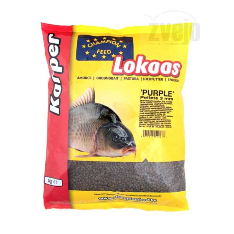 Peletės Champion Feed Black Purple pellets 1kg Peletės Champion Feed Black Purple pellets 1kg