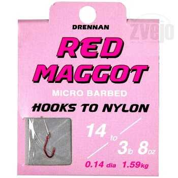 Kabliukai Su Pavadėliu Drennan Red Maggot