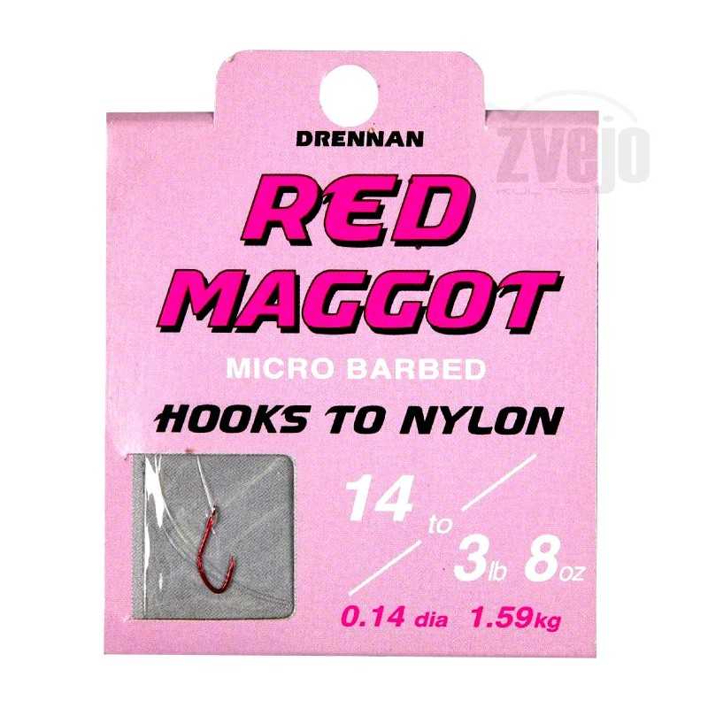 Kabliukai Su Pavadėliu Drennan Red Maggot Kabliukai Su Pavadėliu Drennan Red Maggot