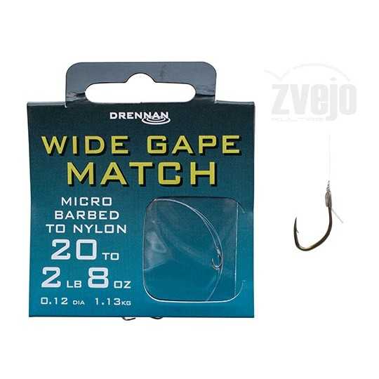 Kabliukai Su Pavadėliu Drennan Wide Gape Match Kabliukai Su Pavadėliu Drennan Wide Gape Match