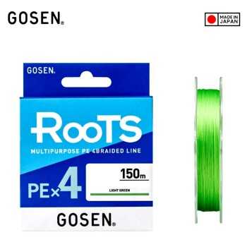 Pintas valas Gosen Roots PE X4 Light Green 150m
