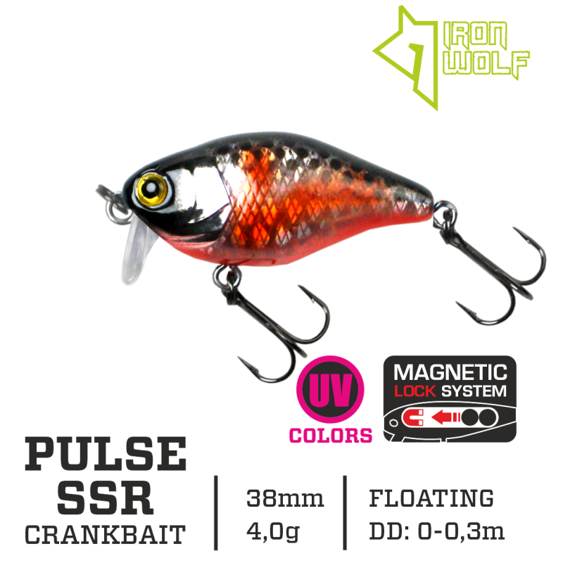 Vobleris Iron Wolf PULSE SSR 4g 3,8cm (0-0.3m) Vobleris Iron Wolf PULSE SSR 4g 3,8cm (0-0.3m)