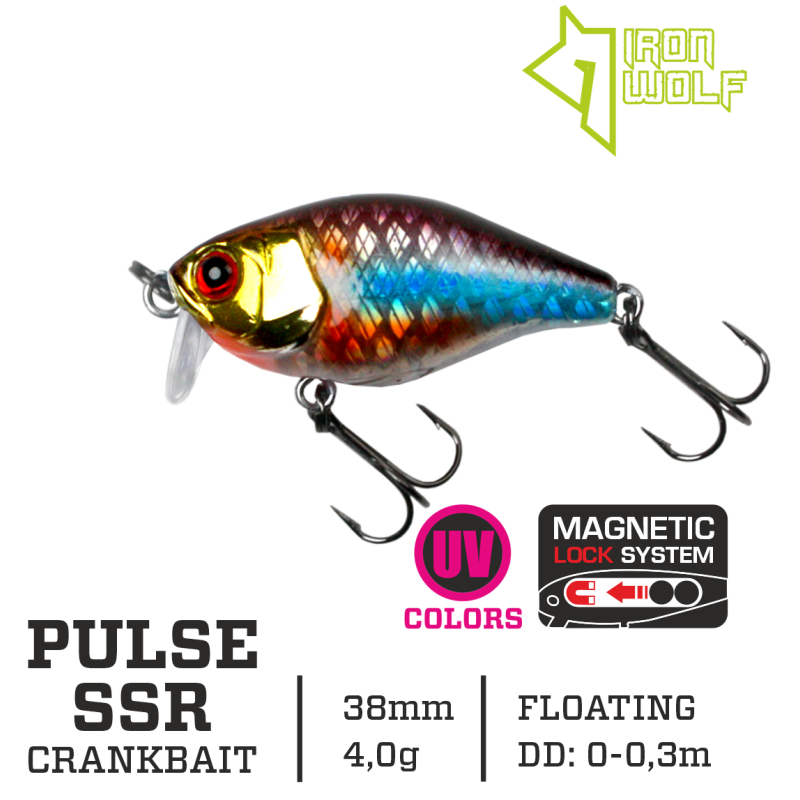 Vobleris Iron Wolf PULSE SSR 4g 3,8cm (0-0.3m) Vobleris Iron Wolf PULSE SSR 4g 3,8cm (0-0.3m)