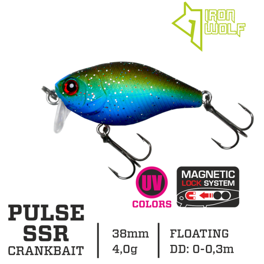 Vobleris Iron Wolf PULSE SSR 4g 3,8cm (0-0.3m) Vobleris Iron Wolf PULSE SSR 4g 3,8cm (0-0.3m)