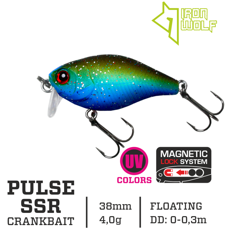 Vobleris Iron Wolf PULSE SSR 4g 3,8cm (0-0.3m) Vobleris Iron Wolf PULSE SSR 4g 3,8cm (0-0.3m)
