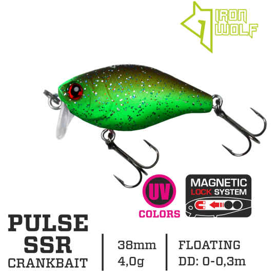 Vobleris Iron Wolf PULSE SSR 4g 3,8cm (0-0.3m) Vobleris Iron Wolf PULSE SSR 4g 3,8cm (0-0.3m)