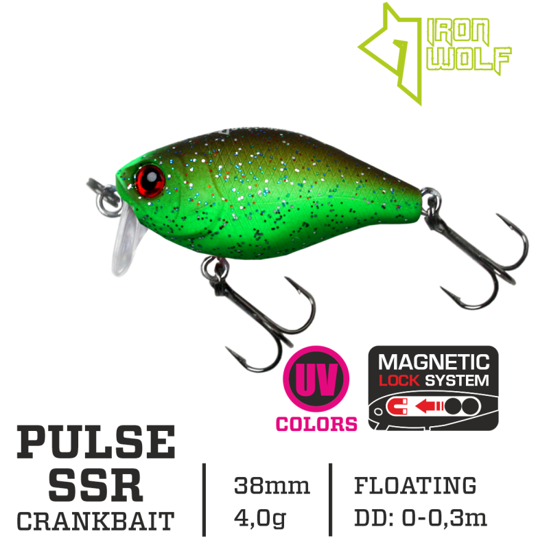 Vobleris Iron Wolf PULSE SSR 4g 3,8cm (0-0.3m) Vobleris Iron Wolf PULSE SSR 4g 3,8cm (0-0.3m)