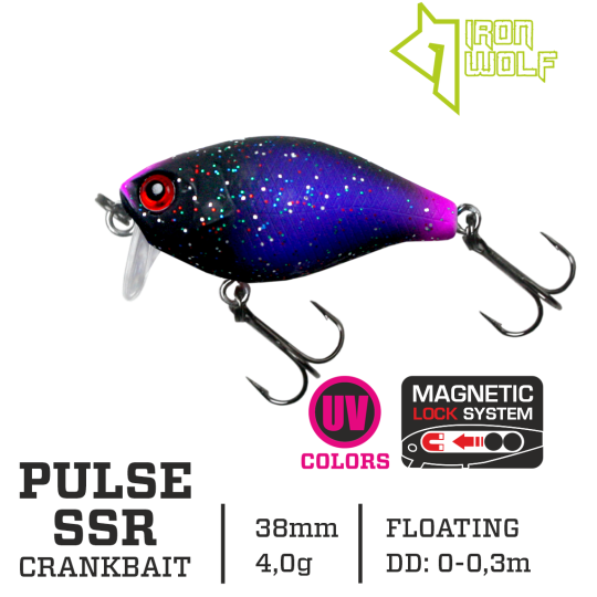 Vobleris Iron Wolf PULSE SSR 4g 3,8cm (0-0.3m) Vobleris Iron Wolf PULSE SSR 4g 3,8cm (0-0.3m)
