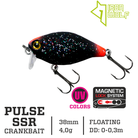 Vobleris Iron Wolf PULSE SSR 4g 3,8cm (0-0.3m) Vobleris Iron Wolf PULSE SSR 4g 3,8cm (0-0.3m)
