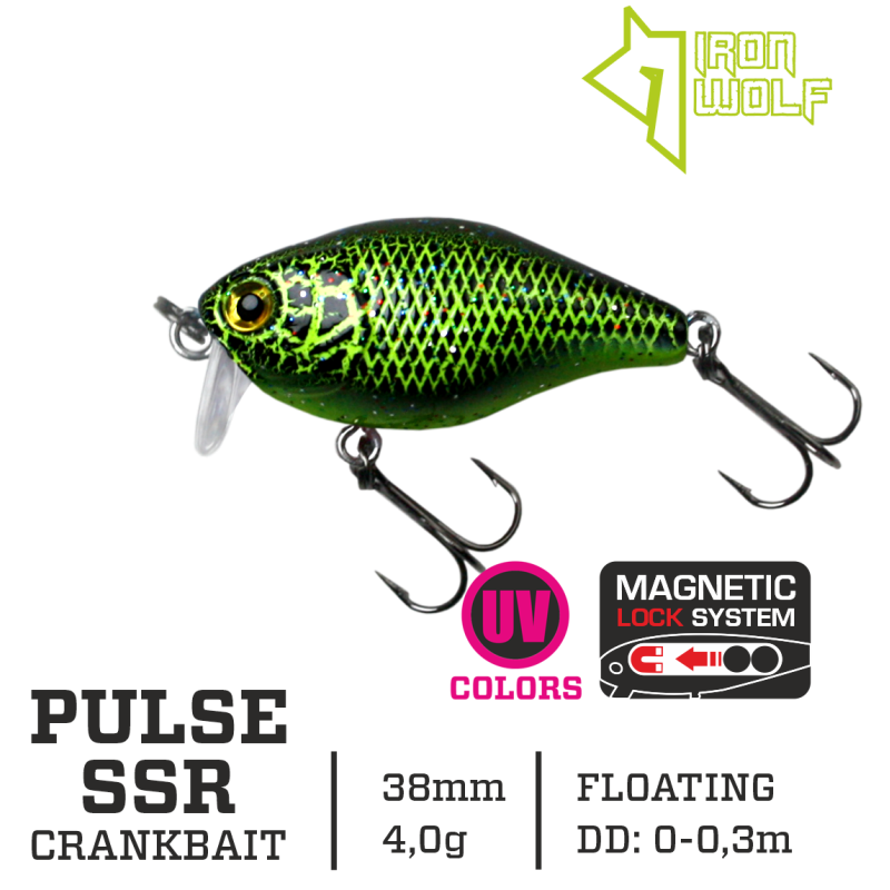 Vobleris Iron Wolf PULSE SSR 4g 3,8cm (0-0.3m) Vobleris Iron Wolf PULSE SSR 4g 3,8cm (0-0.3m)