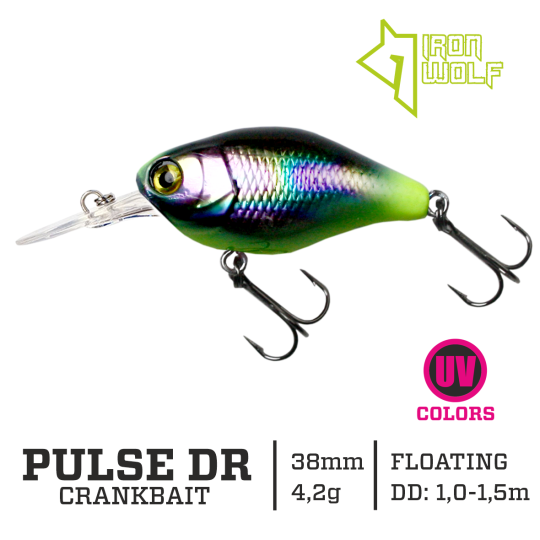 Vobleris Iron Wolf PULSE DR 4.2g 3,8cm (1-1.5m)