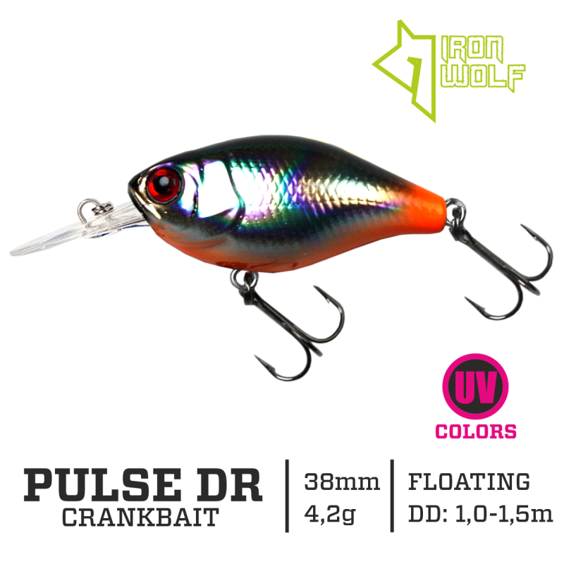 Vobleris Iron Wolf PULSE DR 4.2g 3,8cm (1-1.5m)