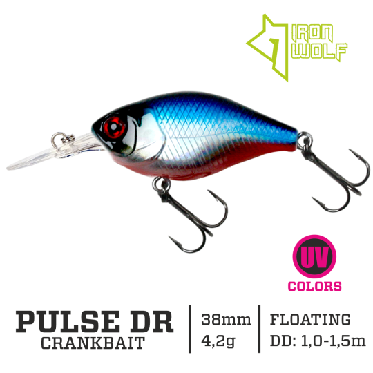 Vobleris Iron Wolf PULSE DR 4.2g 3,8cm (1-1.5m)