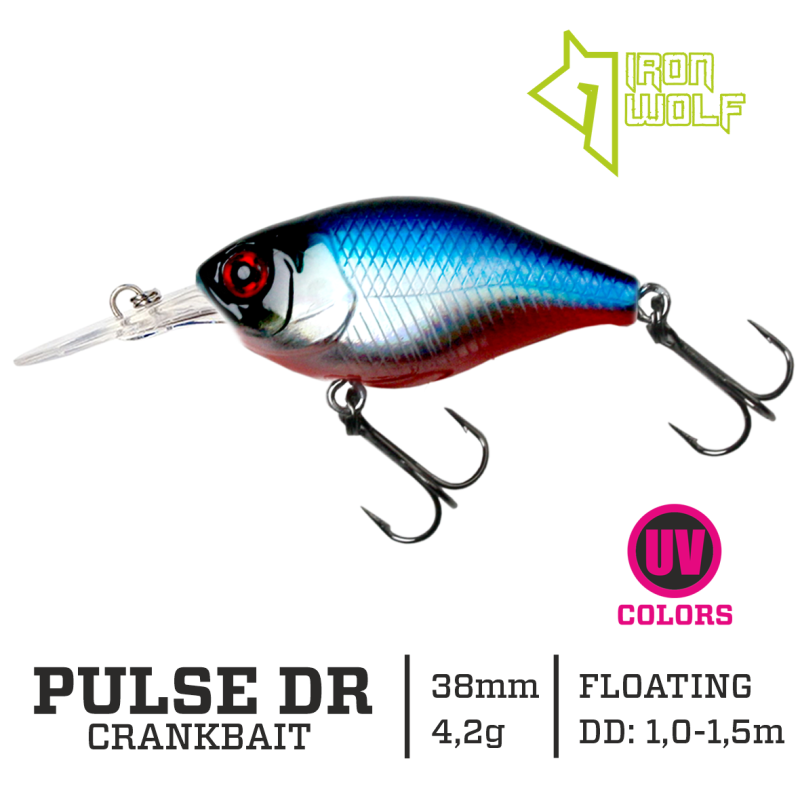 Vobleris Iron Wolf PULSE DR 4.2g 3,8cm (1-1.5m)