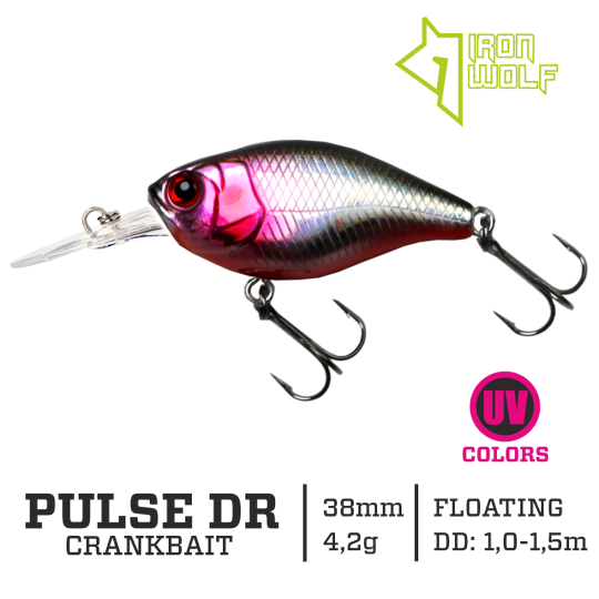 Vobleris Iron Wolf PULSE DR 4.2g 3,8cm (1-1.5m)