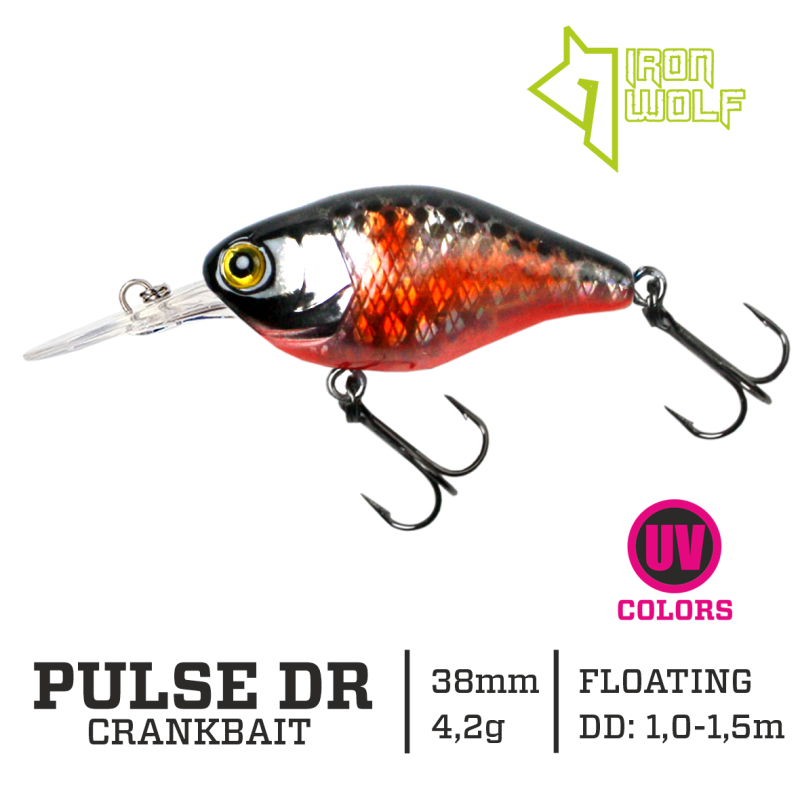 Vobleris Iron Wolf PULSE DR 4.2g 3,8cm (1-1.5m)