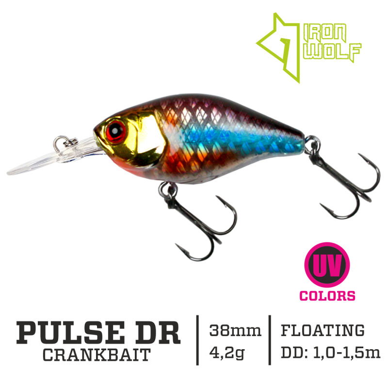 Vobleris Iron Wolf PULSE DR 4.2g 3,8cm (1-1.5m)