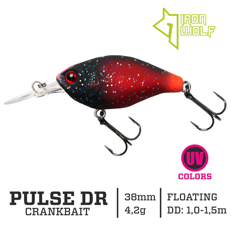 Vobleris Iron Wolf PULSE DR 4.2g 3,8cm (1-1.5m)