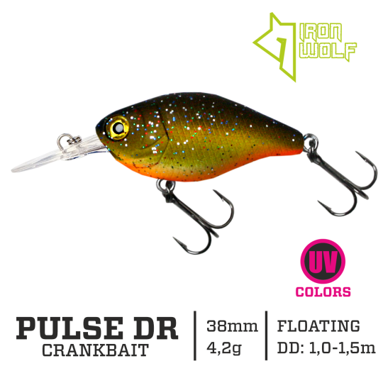 Vobleris Iron Wolf PULSE DR 4.2g 3,8cm (1-1.5m)