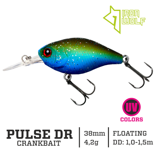 Vobleris Iron Wolf PULSE DR 4.2g 3,8cm (1-1.5m)