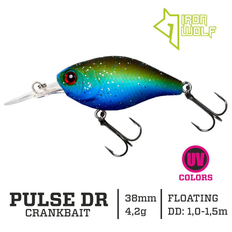 Vobleris Iron Wolf PULSE DR 4.2g 3,8cm (1-1.5m)