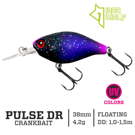 Vobleris Iron Wolf PULSE DR 4.2g 3,8cm (1-1.5m)