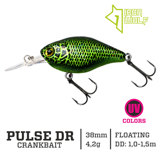 Vobleris Iron Wolf PULSE DR 4.2g 3,8cm (1-1.5m)